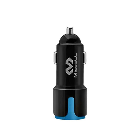 cargador para auto marca miccell vq-c02 color negro con azul