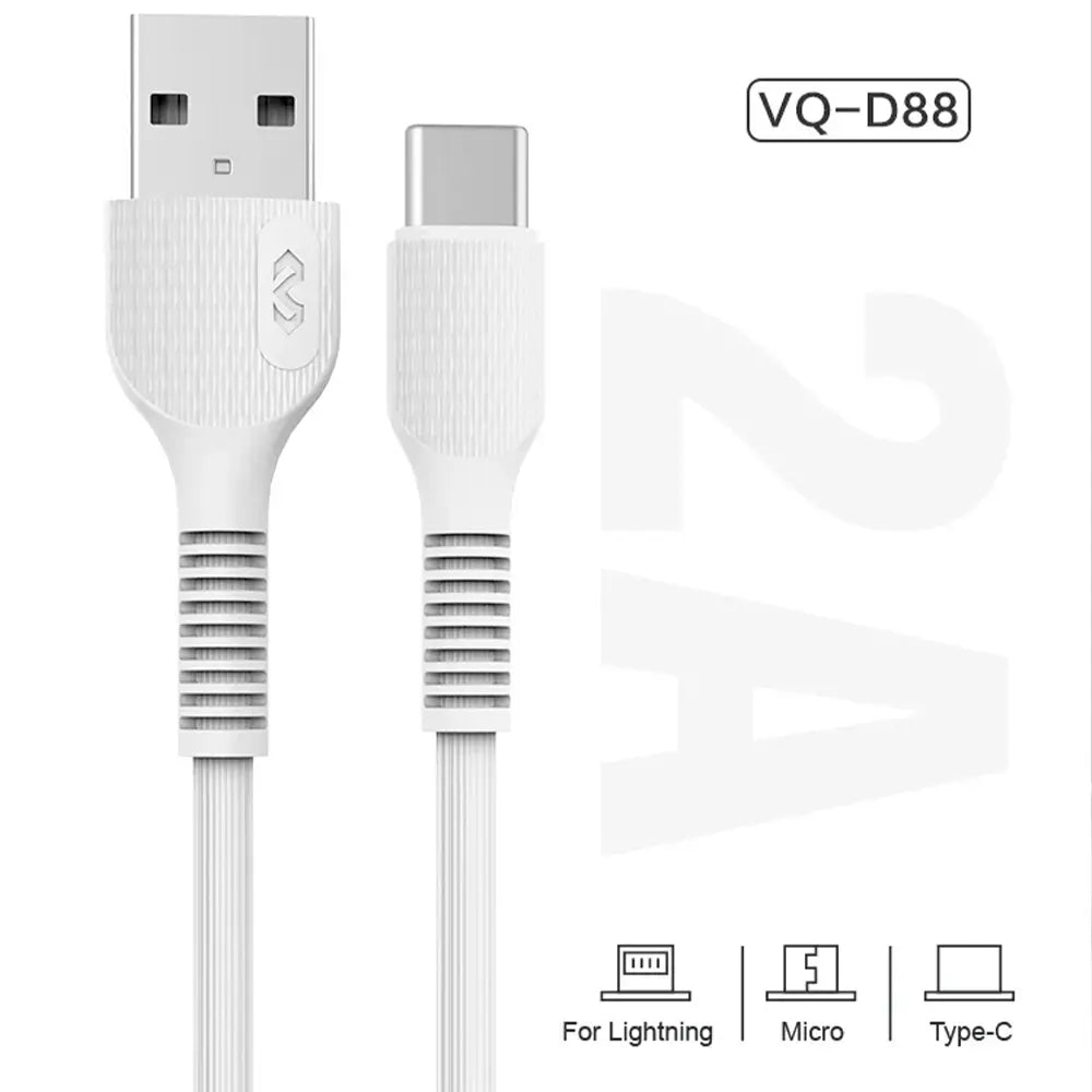 Cable Data marca Miccell (lightning, tipo-c, micro)