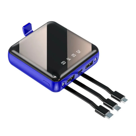 powerbank con linterna multi-entrada 7 salidas 6000mAh color azul (Miccell VQ-P201)